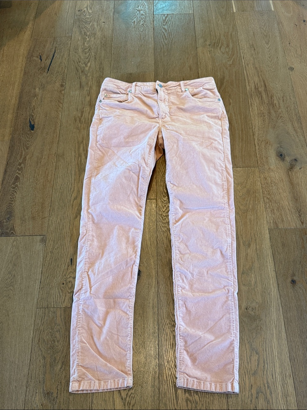 J McLaughlin Blush Pink Velvet Jeans - 6
